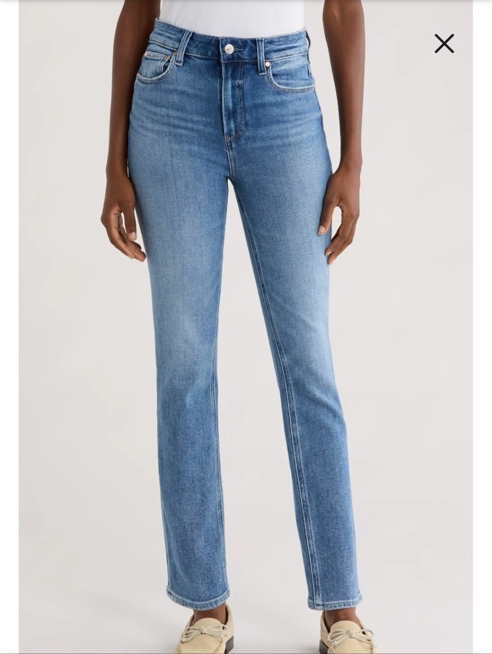 PAIGE Gemma Slim Cigarette-leg High Rise Stretch Denim Jeans Sz. 28